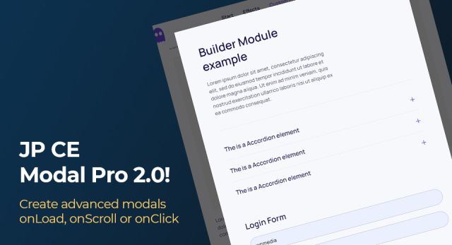 Create advanced modals in YOOtheme with JP CE Modal Pro 2.0!