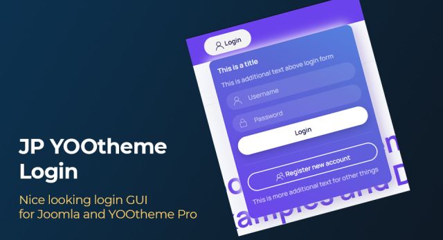 Nice login/member GUI - JP YOOtheme Login