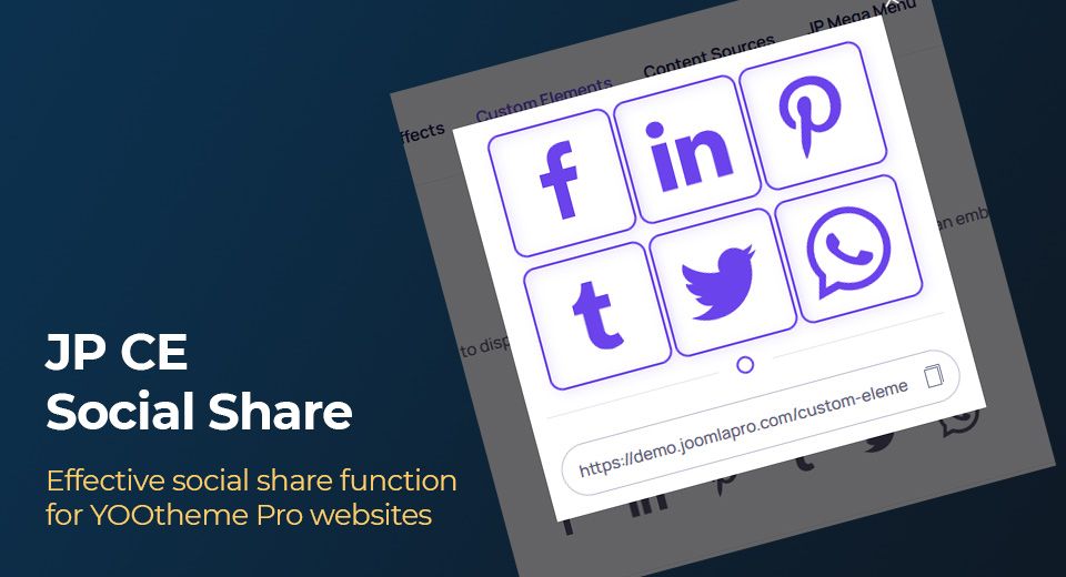 YOOtheme social share custom element v2.1 released