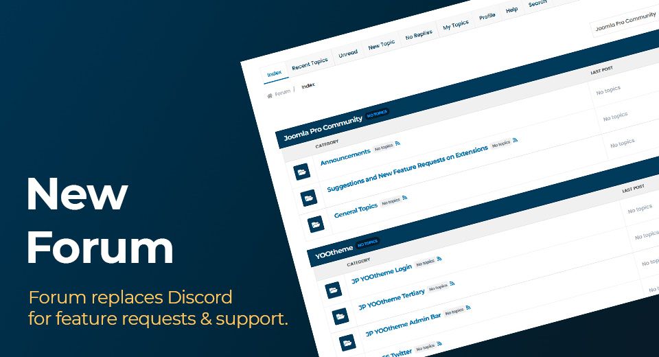 New forum for support and feature requests