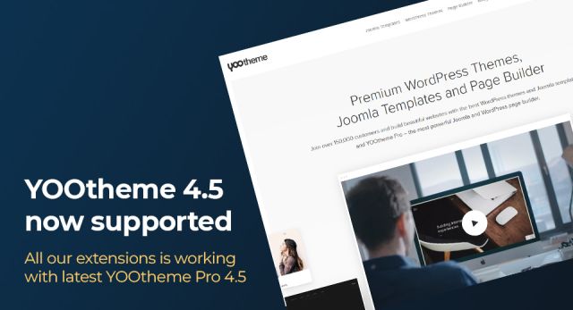 YOOtheme Pro 4.5 is Tested and Supported