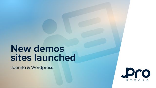 New demo sites released (Joomla & Wordpress)