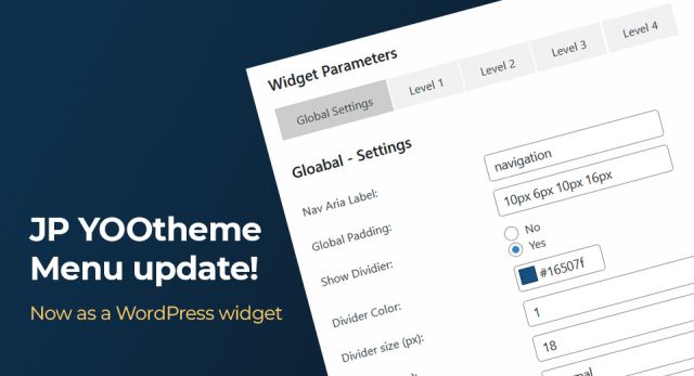 JP YOOtheme Menu now available for WordPress!