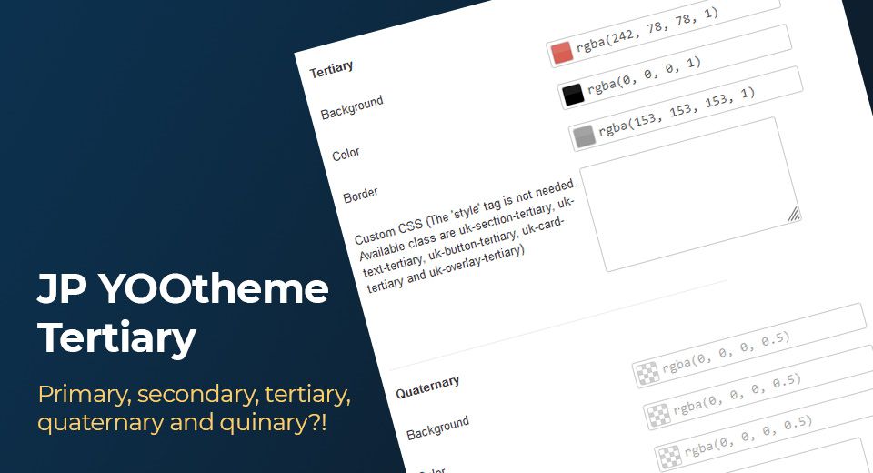 Primary, secondary, tertiary, quaternary and quinary?! WTF?! More styles for YOOtheme Pro